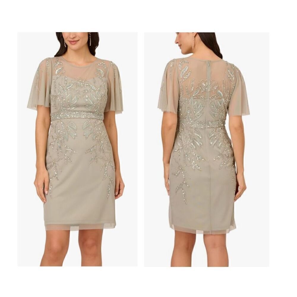 Adrianna Papell Women's Beaded Cocktail Dress